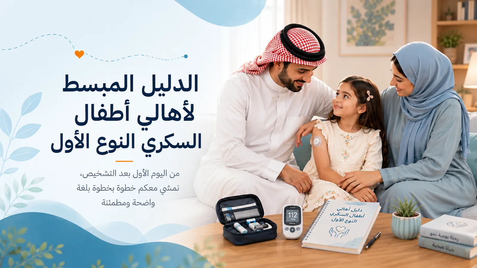 الدليل المبسّط لأهالي أطفال السكري النوع الأول — من اليوم الأول بعد التشخيص، نمشي معكم خطوة بخطوة بلغة واضحة ومطمئنة